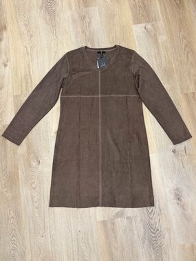 Joh. Brown Long Sleeve V-Neck Sheath Dress